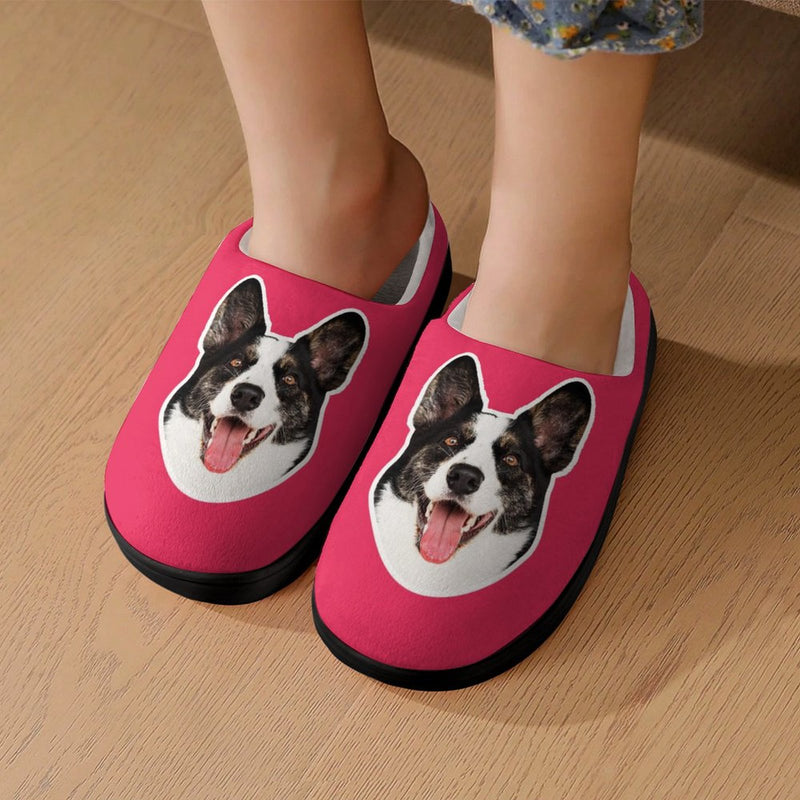 Personalized Big Face 6 Colors Cotton Slipper For Family