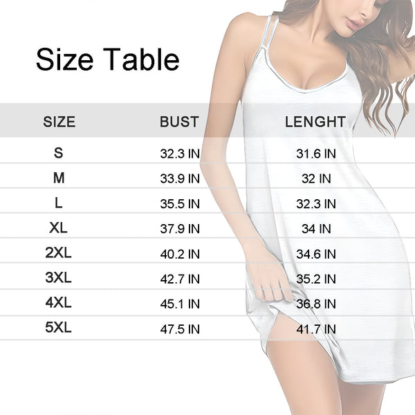 Custom Seamless Face Cami Racerback Nightgown Women's Sleeveless Nightdresses