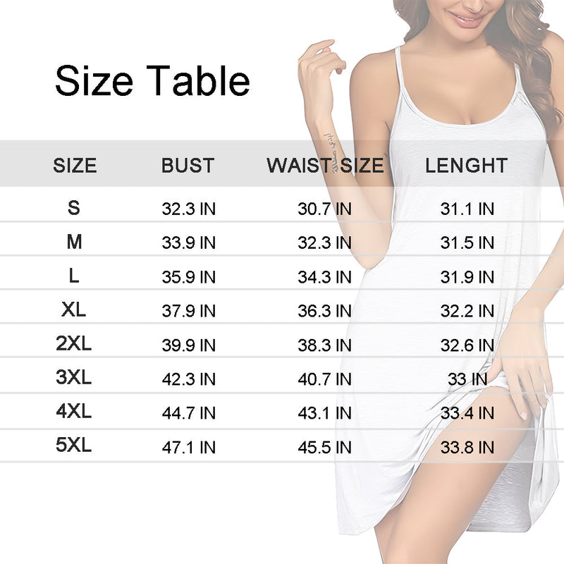 Custom Seamless Face Cami Racerback Nightgown Women's Sleeveless Nightdresses