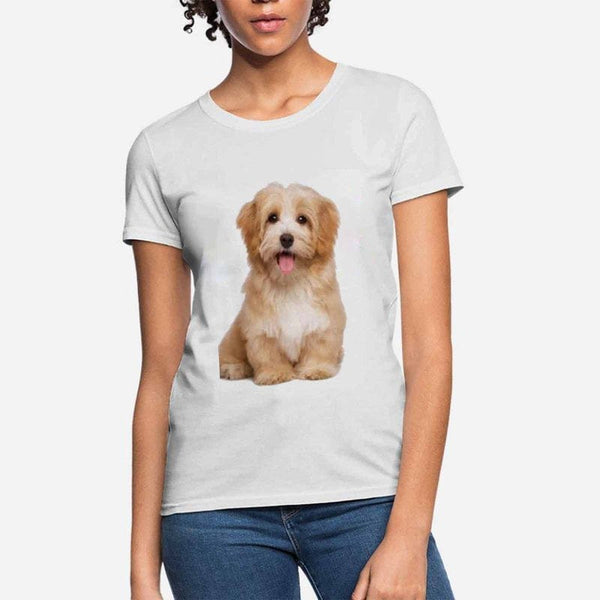 Custom Dog Face White Classic Women's T-shirt