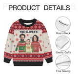 Custom Crewneck Thick Sweater For Adults&Kids Personalized Christmas Family Ugly Sweater