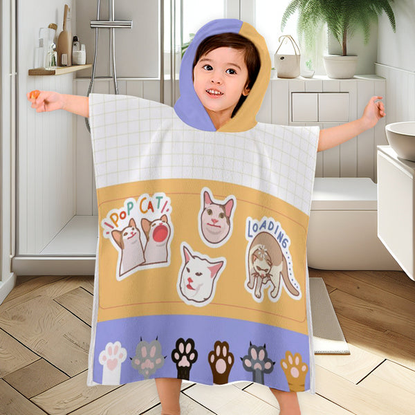 Children's Bath Towel With Hood Pet Towel For Kids