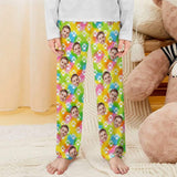 Custom Kid's Pajama Pants Personalized Face Dog Paw Pajama Pants&Dog Bandana