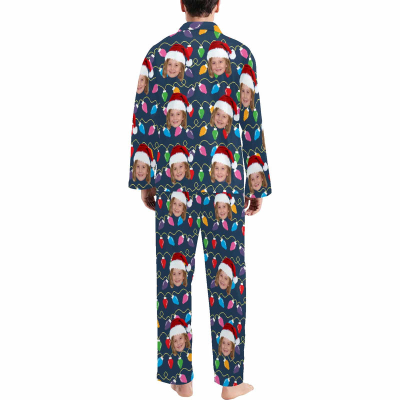 Custom Face Christmas Pajama Set Personalized Christmas Long Sleeve Pajamas Gifts