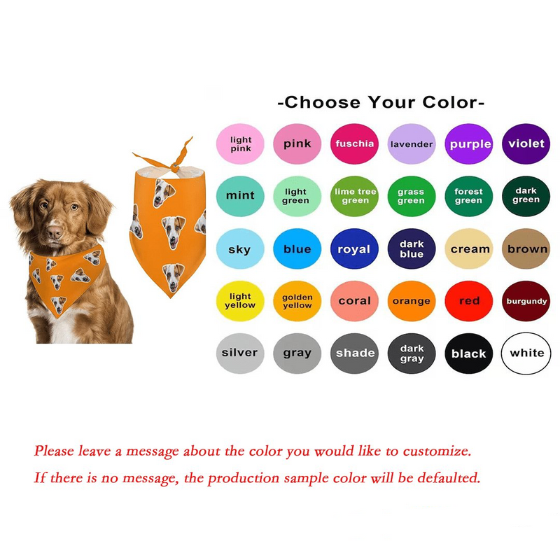 Custom Cat Dog Face Solid Color Pajama Set Women's Short Sleeve Loungewear Pet Dog Bandana