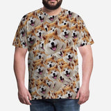 Custom Face Design Tshirt with Cute Dogs Design Your Own Pet Face Tshirt Put Your Dog on A Shirt for Him