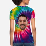 Custom Boyfriend Face Rainbow Women's All Over Print T-shirt