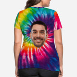 Custom Boyfriend Face Rainbow Women's All Over Print T-shirt