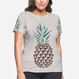 Custom Boyfriend Face Pineapple Women's T-shirt