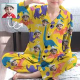 Custom Face Kids Pajamas Personalized 8-15Y Face Yellow Pajama Sleepwear Set