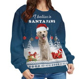 Custom Crewneck Thick Sweater For Adults&Kids Personalized Christmas Blue Ugly Sweater