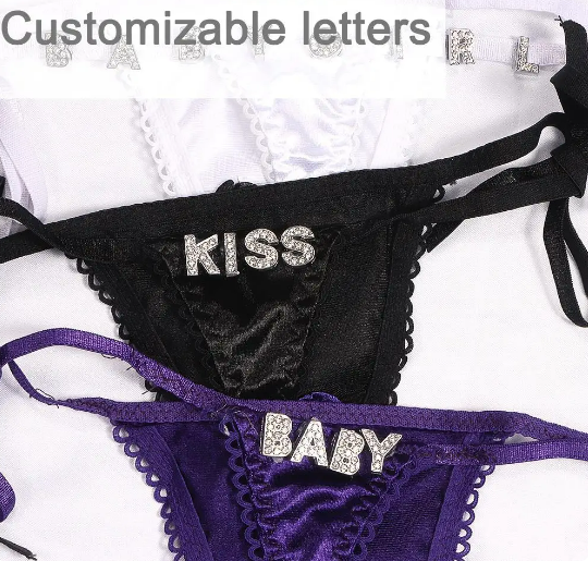 Personalized Thongs Sexy Lingerie for Women Custom Thong Panties String with Name Bikini Satin Underwear New Year Gifts Girls