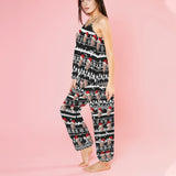 Custom Three Pieces Women's Pajama Set Loungewear Set Personalized Christmas Pajama Set