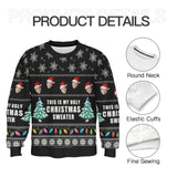 Custom Crewneck Thick Sweater For Adults&Kids Personalized Christmas Black Ugly Sweater