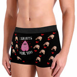 Made in USA#Personalized Face Men's Boxer Briefs Underwear I Am Nuts Red Heart Underwear