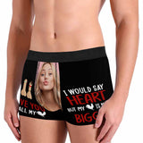 Made in USA Personalized Girlfriend Photo Men's Boxer Briefs Underwear Valentine's Day Gift