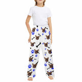 Kids Pants# Custom Dog Face Kid's Pajama Pants Personalized 5 Colors Pajama Pants