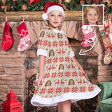 Custom Face Elk Chrismas Nightdress Christmas Dress Pajamas For Girls