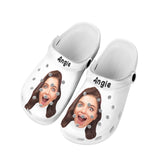 Custom Face&Name Hole Shoes Personalized Photo Clog Shoes Unisex Adult Funny Slippers