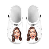 Custom Face&Name Hole Shoes Personalized Photo Clog Shoes Unisex Adult Funny Slippers