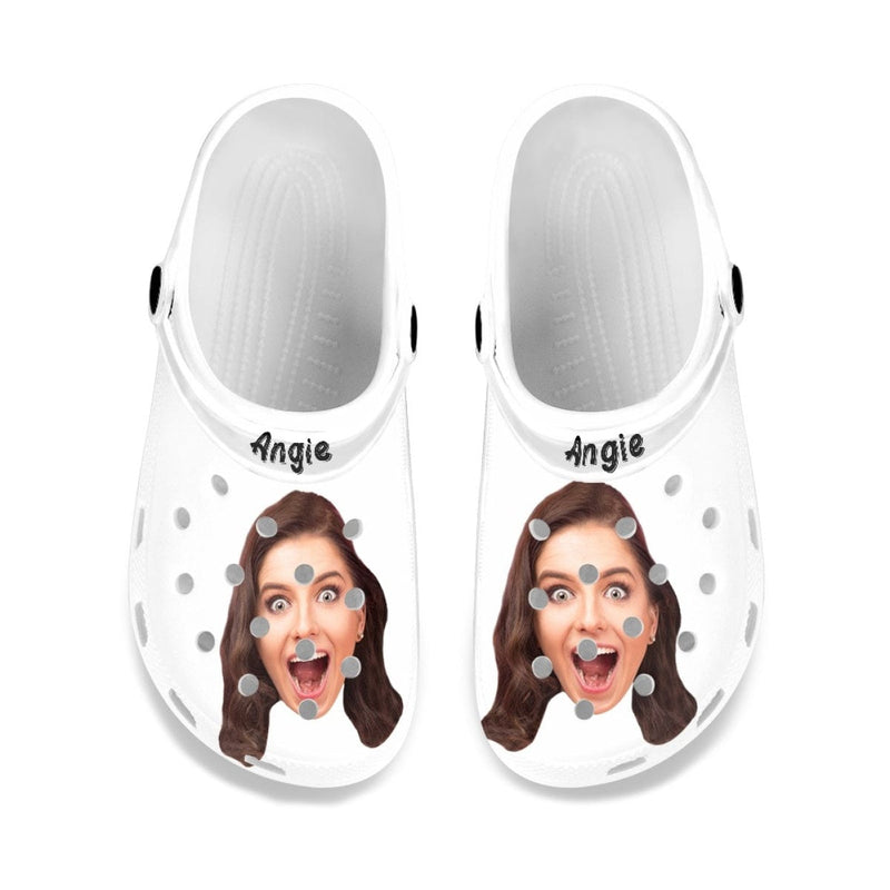 Custom Face&Name Hole Shoes Personalized Photo Clog Shoes Unisex Adult Funny Slippers