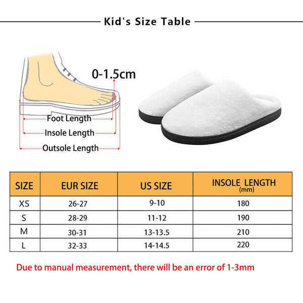 Custom Custom Big Face Multicolor Cotton Slippers for Adult&Kids Personalized Non-Slip Slippers Warm House Shoes - YesCustom