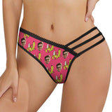 Custom Custom Face Banana Women's Low Waist Mesh Briefs Personalized Underwear Panties for Women - YesCustom