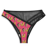 Custom Custom Face Banana Women's Low Waist Mesh Briefs Personalized Underwear Panties for Women - YesCustom