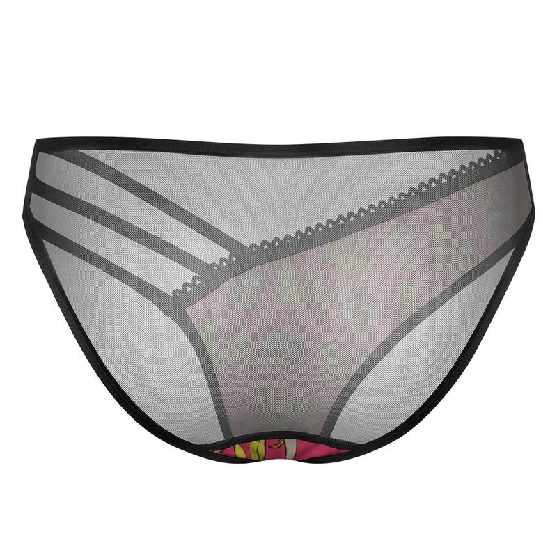 Custom Custom Face Banana Women's Low Waist Mesh Briefs Personalized Underwear Panties for Women - YesCustom