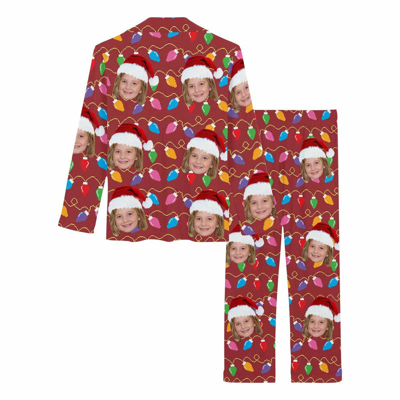 Custom Face Christmas Pajama Set Personalized Christmas Long Sleeve Pajamas Gifts