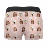 Made in USA Custom Girlfriend Face&Cute Pet Face Men's Underwear Boxer Briefs For Valentine's Day