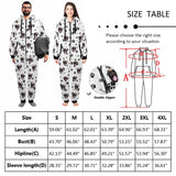 Funny Flannel Fleece Adult/Kid Onesie Pajamas Custom Face Christmas Lights on Black Background Jumpsuit Homewear