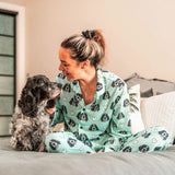 Custom Pet Face Sleepwear Women's Lightweight Long Pajama Set