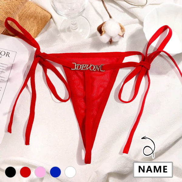 Personalized Underwear With Name/Text Letters Custom Name Thong Panties Underwear For Women