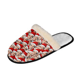Custom Face Christmas Fuzzy Slippers For Women&Men Personalized Christmas Slippers Gifts