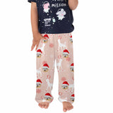 Custom Any Face Kids Pajama Pants 2Y-15Y Personalized Face Christmas Pajama Pants 2 Colors