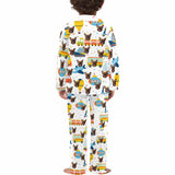 Custom Face Kids Pajama Set Personalized #2-7Y Dog Face Pajama Sleepwear