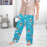 Kids Pants# Custom Cat Face Kids Pajama Pants Personalized Photo Pajama Pants