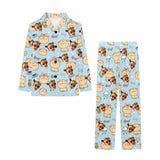 Custom Face Kids Cute Pajamas Set Personalized Big Girl 8-15Y Face Pajamas Set Sleepwear