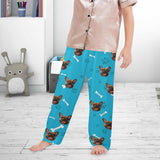 Kids Pants# Custom Dog Face Kid's Pajama Pants Personalized 5 Colors Pajama Pants