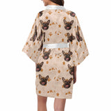 Custom Face Dog Face Pajama Robe Personalized Women's Sleepwear Face Robe