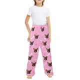 Kids Pants# Custom Dog Face Kid's Pajama Pants Personalized 5 Colors Pajama Pants