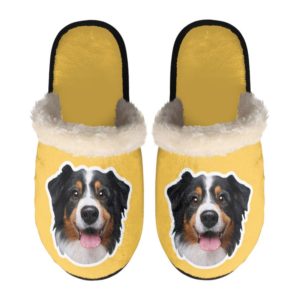Custom Face Fuzzy Slippers For Women&Men Personalized Christmas Face Slippers Gifts