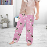 Kids Pants# Custom Cat Face Kids Pajama Pants Personalized Photo Pajama Pants