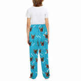 Kids Pants# Custom Dog Face Kid's Pajama Pants Personalized 5 Colors Pajama Pants