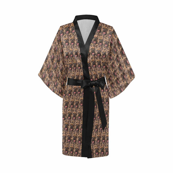 Custom Multi-Face Robe Pajama Personaalized Women's Face Robe Loungewear