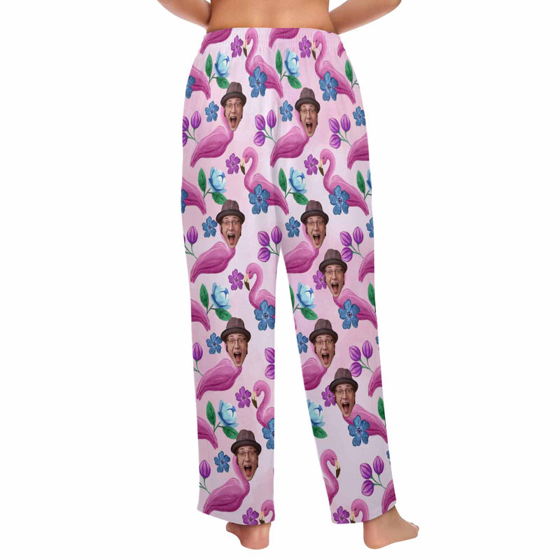 Custom Purple Face Pajamas Pants Personalized Face Pajama Pants Trousers For Women