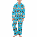 Custom Face Pajamas Set Personalized Kids Pajamas Sleepwear 8-15Y