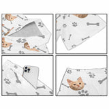 Custom Cat Face Pajamas Set Personalized Men's Short Sleeve Pajamas Set Loungewear