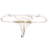 Custom Name Letters Thong Underwear Personalized Crystal Name Letters Thong For Women